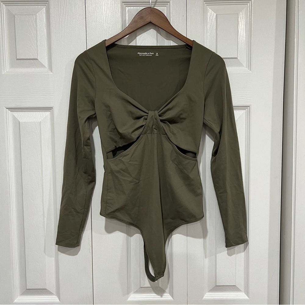 Olive Green Long Sleeve Bodysuit